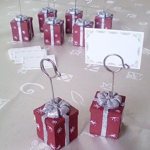 Christmas Place Card Holders NWOT